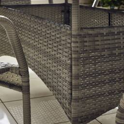 FurnitureboxUK Antigua 6 Seater Rattan Outdoor Garden Dining Set, PE Rattan, 6 Seat Garden Table & Chair Set, Weather Resistant in Grey - thumbnail 5