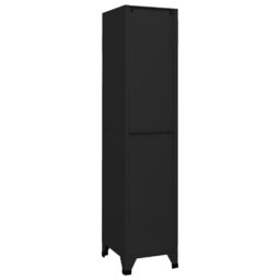 Berkfield Home Locker Cabinet Black 38x45x180 cm Steel - Size: 38 x 45 x 180 cm - thumbnail 3