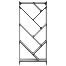 Berkfield Home Bookcase Grey Sonoma 79x30x180 cm Engineered Wood & Metal - Size: 79 x 30 x 180 cm - thumbnail 5