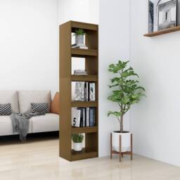 Berkfield Home Beautiful Book Cabinet/Room Divider Honey Brown 40x30x167.5 cm So - thumbnail 1