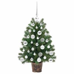 Berkfield Home Artificial Christmas Tree with 150 LEDs Green 75 cm PE & PVC - thumbnail 4