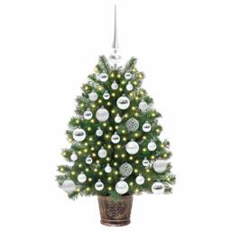 Berkfield Home Artificial Christmas Tree with 150 LEDs Green 75 cm PE & PVC - thumbnail 3