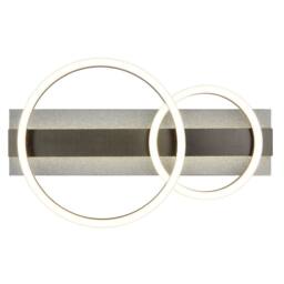 Netlighting Norberto Twin Ring Semi Flush Ceiling Light Matt Black LED 4000K - thumbnail 5