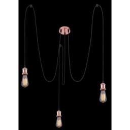 Netlighting Oliver Cluster Pendant Ceiling Light Copper Colored 3x E27 - thumbnail 4