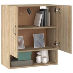 Berkfield Home Wall Cabinet Sonoma Oak 60x31x70 cm Engineered Wood in Light Oak - Size: 60 x 31 x 70 cm - thumbnail 4