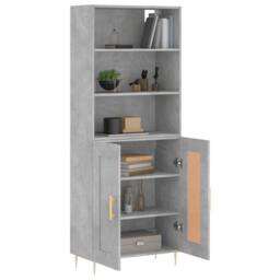 Berkfield Home Highboard Concrete Grey 69.5x34x180 cm Engineered Wood