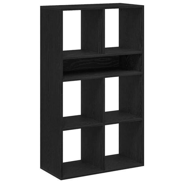 Berkfield Home Book Cabinet Black 66x31x112 cm Engineered Wood - Size: 66 x 31 x 112 cm - image 1