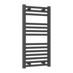 Bathroom Kingdom Diva Anthracite Straight Heated Towel Rail 800x400 in Grey - thumbnail 1