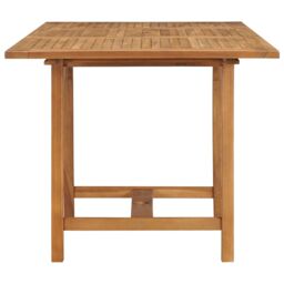 Berkfield Home Extending Garden Table (110-160)x80x75cm Solid Teak Wood in Brown - Size: (110-160)x80x75 cm - thumbnail 6