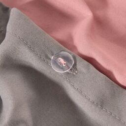 OHS Plain Dyed Reversible Duvet Cover Cover with Pillowcase Set in Light Pink - Size: King - thumbnail 6