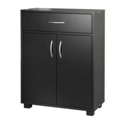 Havendro Living Room Sideboard Wooden Storage Cabinet Unit in Black - thumbnail 1