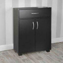 Havendro Living Room Sideboard Wooden Storage Cabinet Unit in Black - thumbnail 2