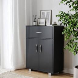 Havendro Living Room Sideboard Wooden Storage Cabinet Unit in Black - thumbnail 4