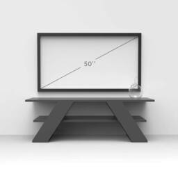 CALICOSY TV Stand With 3 Shelves, 120 Cm Wide - Farfalla in White - thumbnail 5
