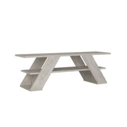 CALICOSY TV Stand With 3 Shelves, 120 Cm Wide - Farfalla in White