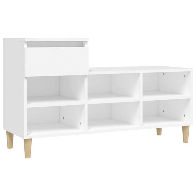 Berkfield Home Shoe Cabinet White 102x36x60 cm Engineered Wood - Size: 102 x 36 x 60 cm - image 1