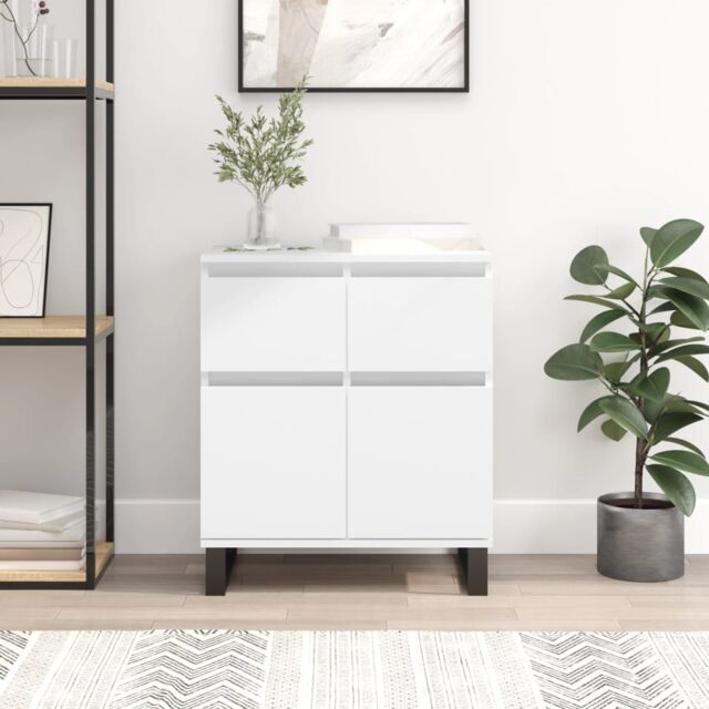 Berkfield Home Sideboard White 60x35x70 cm Engineered Wood - Size: 60 x 35 x 70 cm - image 1