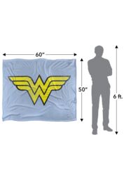 Warner Brothers Dc Wonder Woman Logo Officially Licensed Silky Touch Super Soft Throw Blanket 152 x 127 cm in White - thumbnail 5
