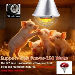 Kelvenix Infrared Heat Lamp Animals With 250W Bulb in Silver - thumbnail 3