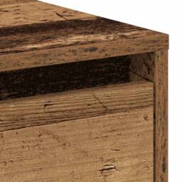 Berkfield Home Bedside Cabinet Old Wood 45x34x44.5 cm Engineered Wood in Brown - thumbnail 9