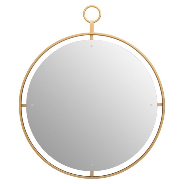 Orsina Minimalist Wall Mirror With Ring, Versatile Round Shaped Wall Mirror, Compact & Lightweight Wall Mirror in Gold - image 1