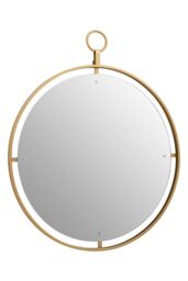 Orsina Minimalist Wall Mirror With Ring, Versatile Round Shaped Wall Mirror, Compact & Lightweight Wall Mirror in Gold - thumbnail 2