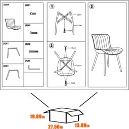 Xample Set of 2 Dining Chairs Faux Leather Modern Padded Seat with Metal Legs, Office, or Cafe Seating in White - thumbnail 9