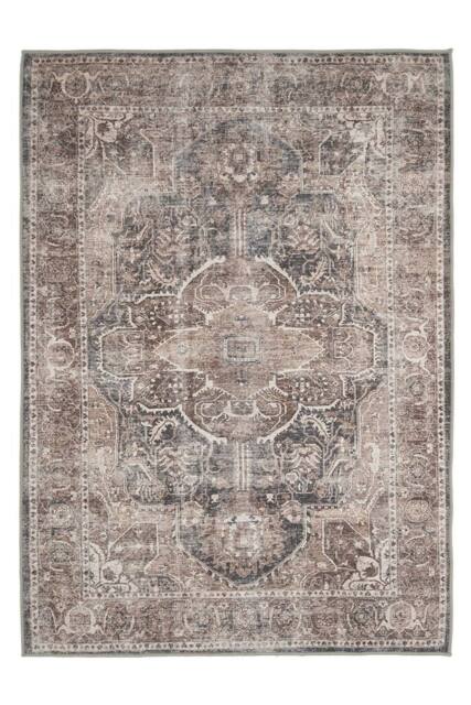 Kukoon Vintage Beige Distressed Soft Pile Living Room Area Rug Bedroom Runner in Taupe - Size: 80 cm x 150 cm - image 1