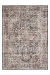 Kukoon Vintage Beige Distressed Soft Pile Living Room Area Rug Bedroom Runner in Taupe - Size: 80 cm x 150 cm