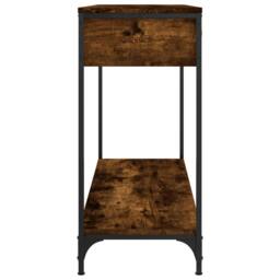 Berkfield Home Console Table Smoked Oak 100x34.5x75 cm Engineered Wood in Brown - thumbnail 7