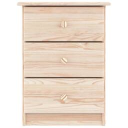 Berkfield Home Bedside Cabinet ALTA 41x35x55 cm Solid Wood Pine in Light Brown - Size: 41 x 35 x 55 cm - thumbnail 3