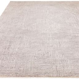 The Rug Shop UK Silver Modern Abstract Polyester Cotton Backing Area Rug - Size: 200 cm x 300 cm - thumbnail 3