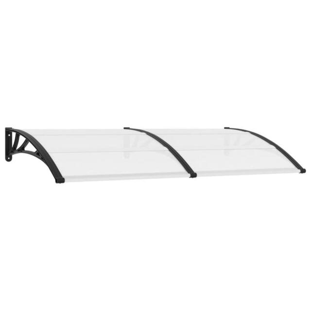 Berkfield Home Door Canopy Black & Transparent 200x80 cm PC - image 1