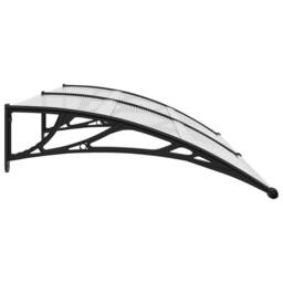 Berkfield Home Door Canopy Black & Transparent 200x80 cm PC - thumbnail 3