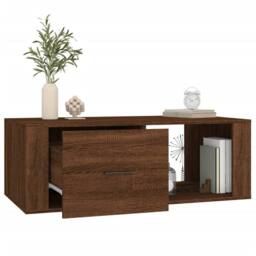 Berkfield Home Coffee Table Brown Oak 100x50.5x35 cm Engineered Wood - thumbnail 5