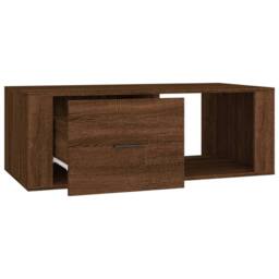 Berkfield Home Coffee Table Brown Oak 100x50.5x35 cm Engineered Wood - thumbnail 7