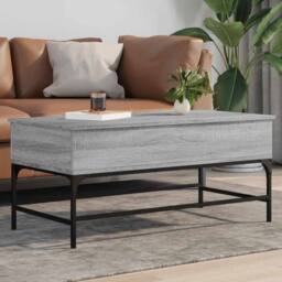 Berkfield Home Coffee Table Grey Sonoma 100x50x45 cm Engineered Wood & Metal - Size: 100 x 50 x 45 cm - thumbnail 2