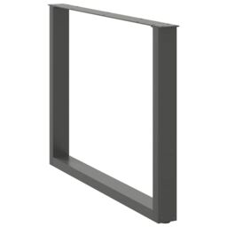 Berkfield Home Coffee Table Legs U-Shaped 2 pcs Anthracite 100x(72-73) cm Steel in Black - thumbnail 4