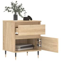 Berkfield Home Bedside Cabinets 2 pcs Sonoma Oak 40x35x50 cm Engineered Wood in Brown - Size: 40 x 35 x 50 cm - thumbnail 4