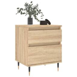 Berkfield Home Bedside Cabinets 2 pcs Sonoma Oak 40x35x50 cm Engineered Wood in Brown - Size: 40 x 35 x 50 cm - thumbnail 3