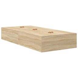 Berkfield Home Storage Bed Frame Sonoma oak Engineered wood 90 x 190 cm in Beige - thumbnail 7