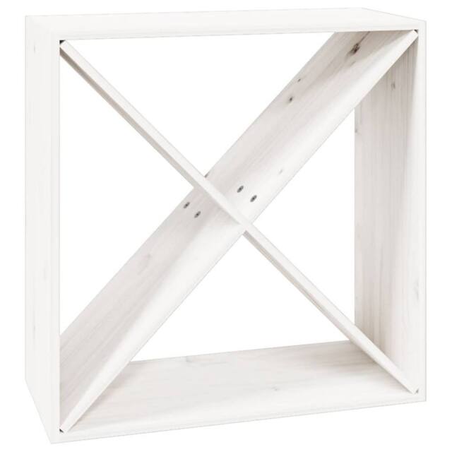 Berkfield Home Wine Cabinet White 62x25x62 cm Solid Wood Pine - Size: 62 x 25 x 62 cm - image 1
