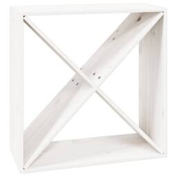 Berkfield Home Wine Cabinet White 62x25x62 cm Solid Wood Pine - Size: 62 x 25 x 62 cm
