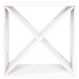 Berkfield Home Wine Cabinet White 62x25x62 cm Solid Wood Pine - Size: 62 x 25 x 62 cm - thumbnail 5