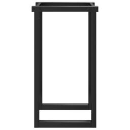 Berkfield Home Dining Table Legs O-Frame 60x40x73 cm Steel in Black - Size: 60 x 40 x 73 cm - thumbnail 5