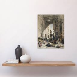 "Artery8 Silk Mercer Bazaar El Ghatasheh Roberts Wall Art Print Poster in Brown - Size: W24"" x H32""" - thumbnail 4