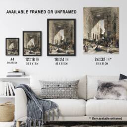 "Artery8 Silk Mercer Bazaar El Ghatasheh Roberts Wall Art Print Poster in Brown - Size: W24"" x H32""" - thumbnail 3