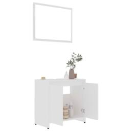 Berkfield Home 4 Piece Bathroom Furniture Set White Engineered Wood - thumbnail 5