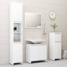 Berkfield Home 4 Piece Bathroom Furniture Set White Engineered Wood - thumbnail 2