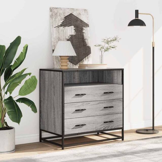 Berkfield Home Elegant Drawer Cabinet Grey Sonoma 70x41x70 cm Engineered Wood - Size: 70 x 41 x 70 cm - image 1